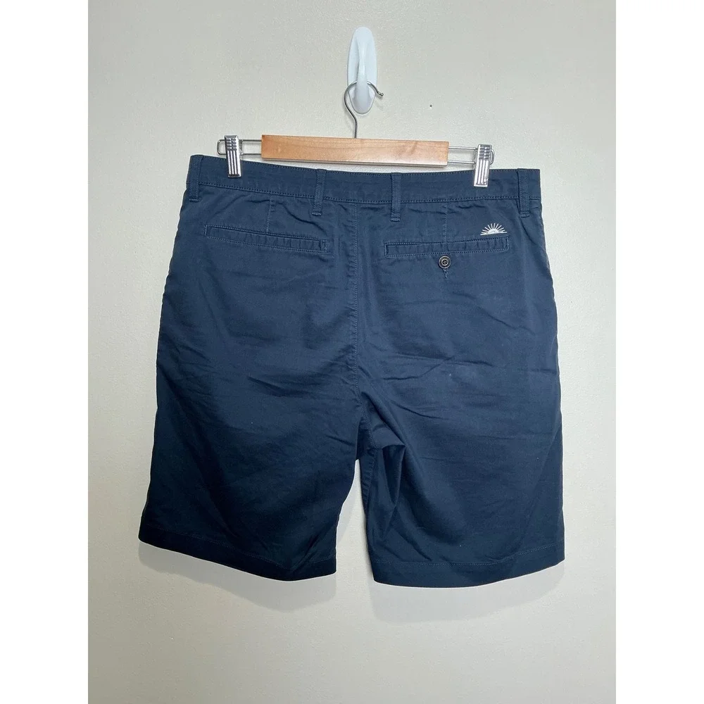 Faherty Movement Chino Shorts Men's 34 Coolmax Navy Solid Stretch